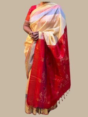 Vintage light butter yellow silk saree indian wedding pastel haldi brocade pooja
